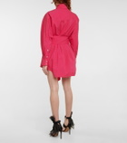 Alexandre Vauthier - Cotton-blend belted shirt dress