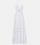 Anna Kosturova Filigree crochet halterneck maxi dress