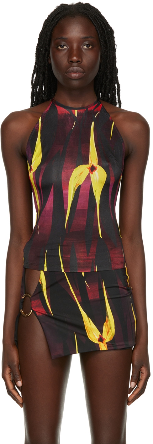 Louisa Ballou Red Printed Tank Top