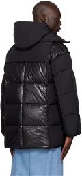 GANNI Black Paneled Puffer Jacket