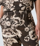 Commas Floral linen straight pants