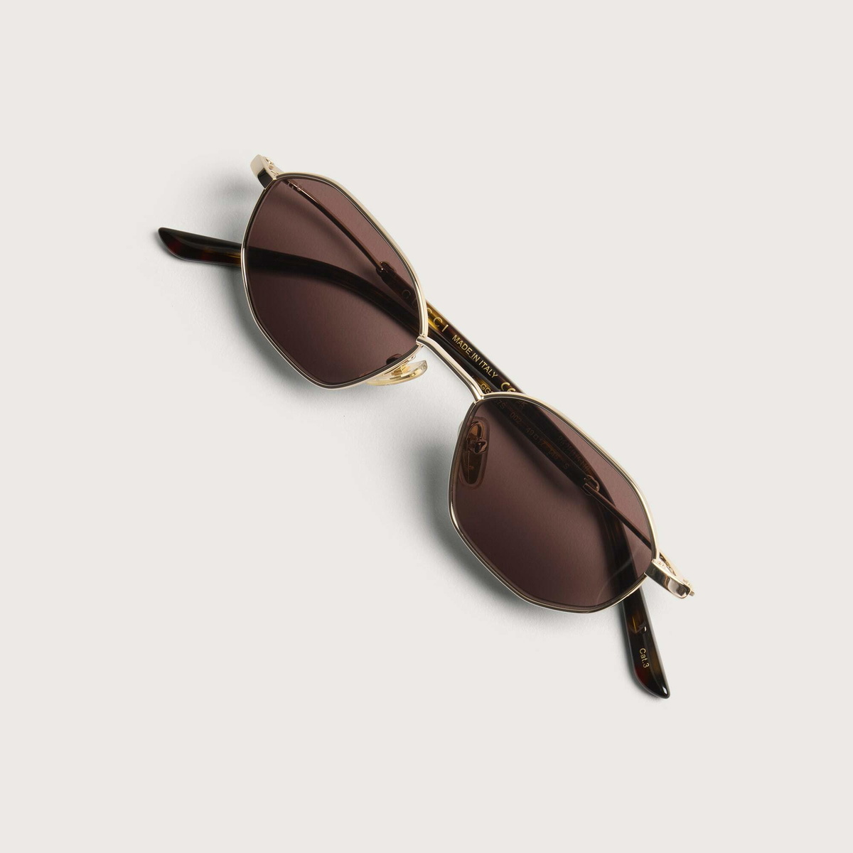 Gucci GG2257S Interlocking G Sunglasses in Gold/Havana/Brown