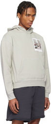 Helmut Lang Gray Brooklyn Postcard Hoodie