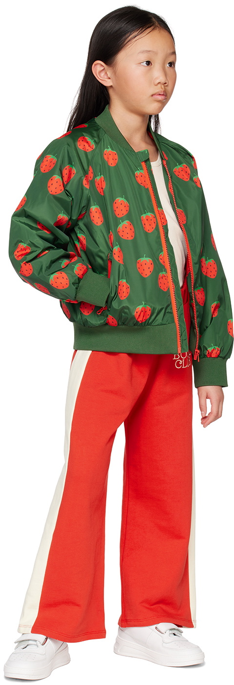 Mini Rodini Kids Green Strawberries Jacket