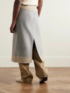 Fear of God - Two-Tone Double-Faced Virgin Wool and Cashmere-Blend Wrap Skirt - Gray