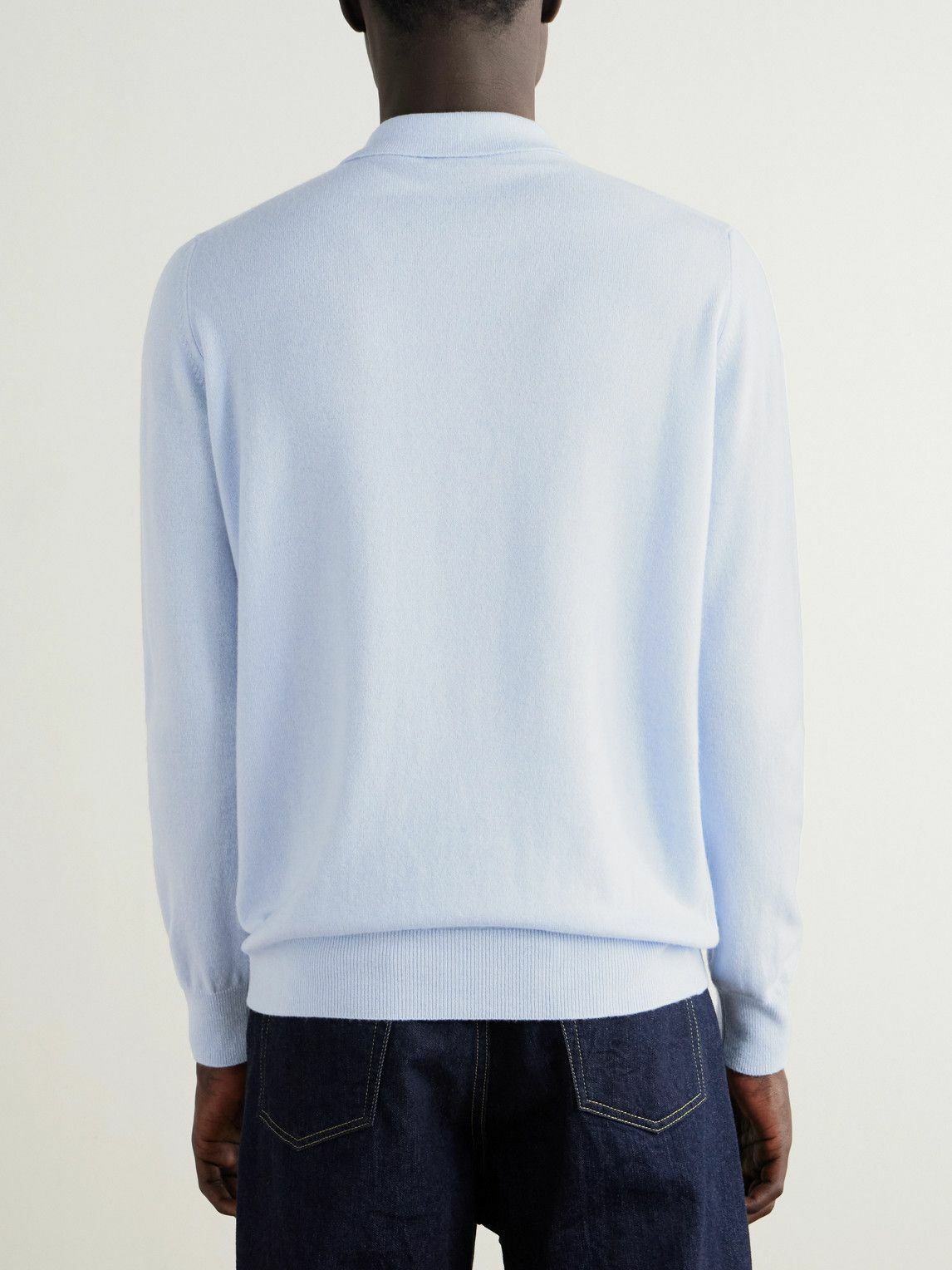 Ghiaia Cashmere - Cashmere Polo Shirt - Blue