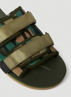 Moto-Mab Shearling Sandals in Green