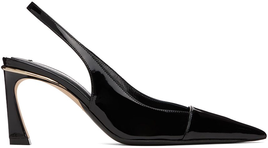 Frame Detail Sandal In Black Leather – Victoria Beckham Inc