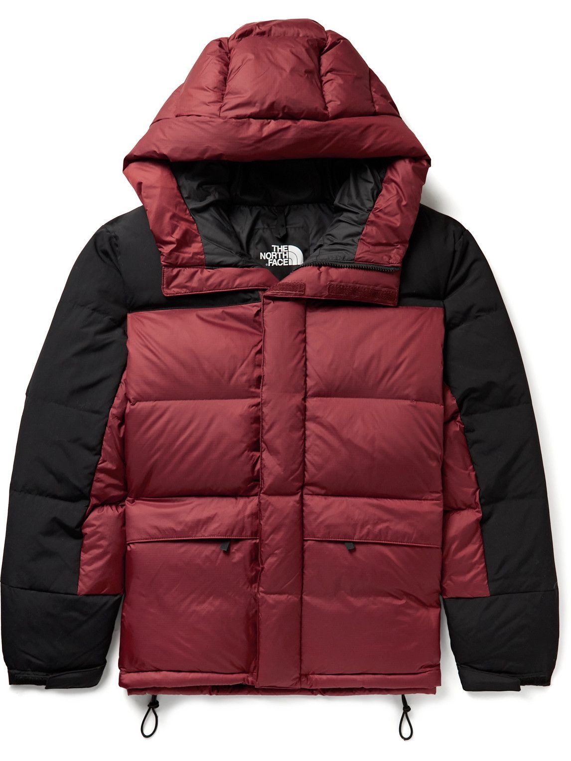 The North Face HMLYN Quilted Nylon Ripstop and Shell Hooded Down Parka Red