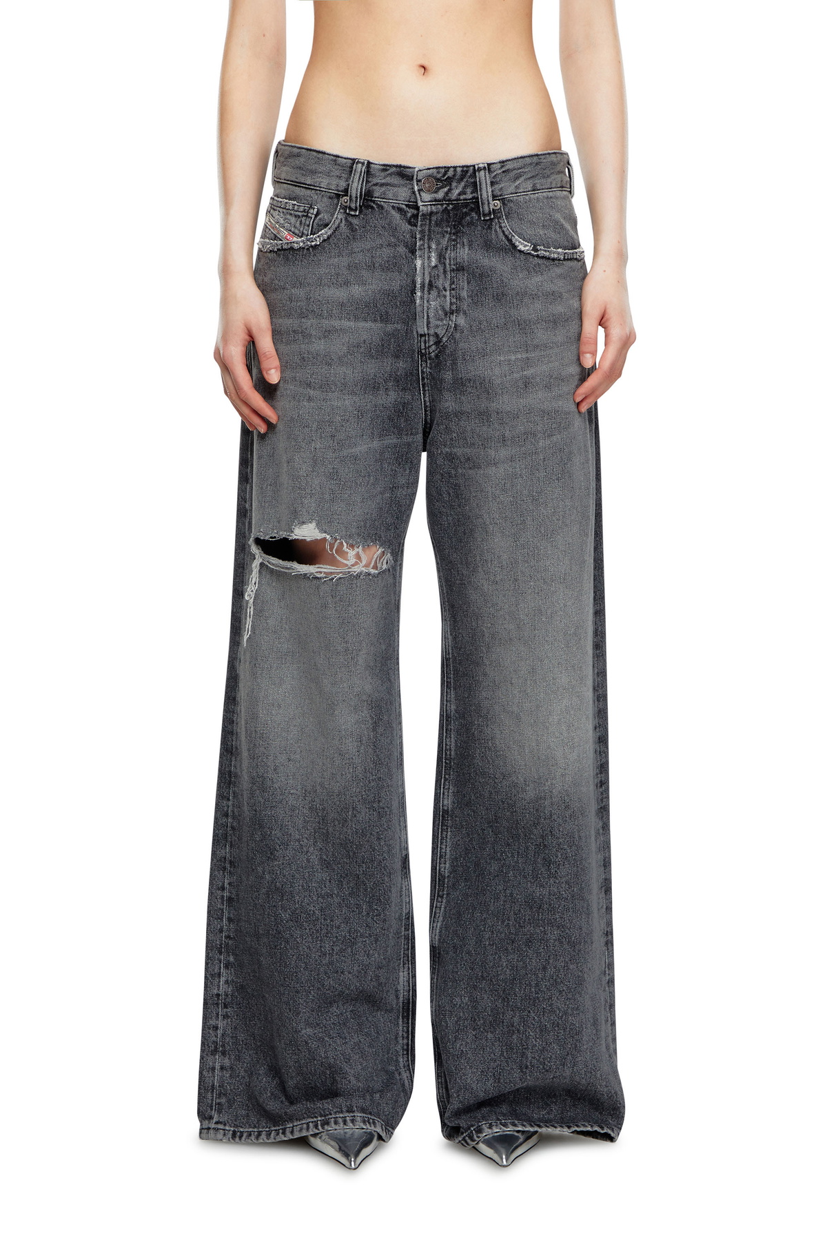 Diesel Relaxed Jeans - 1996 D-Sire - Jeans Womens in Black Diesel