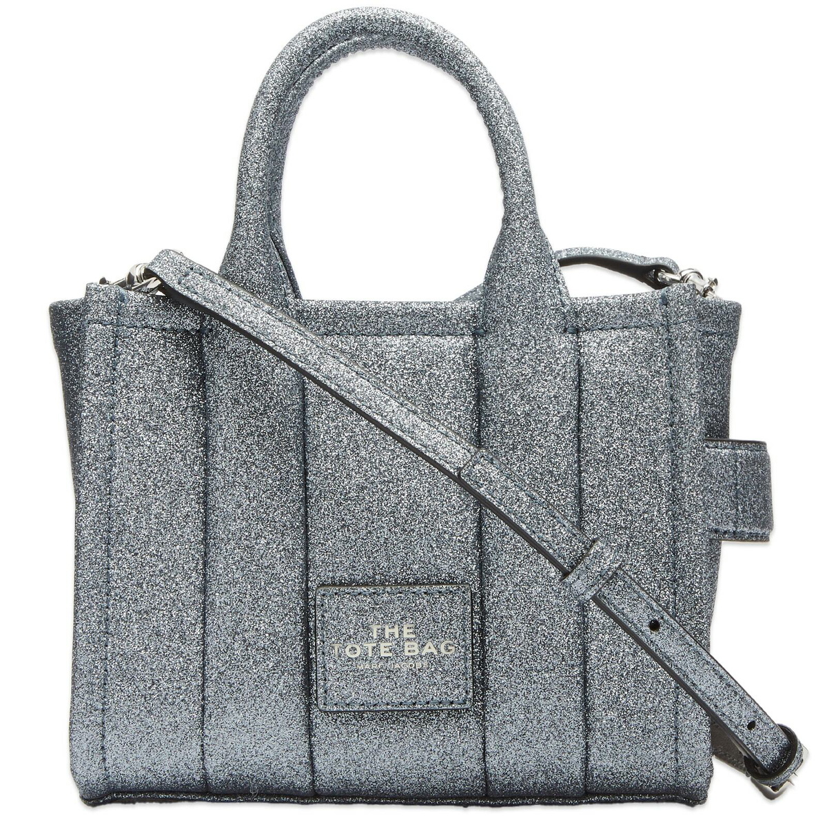 トートバッグ The Mini Tote - Marc Jacobs - Leather - Silver Marc Jacobs The Mini Tote Leather Bag In Metallic Silver