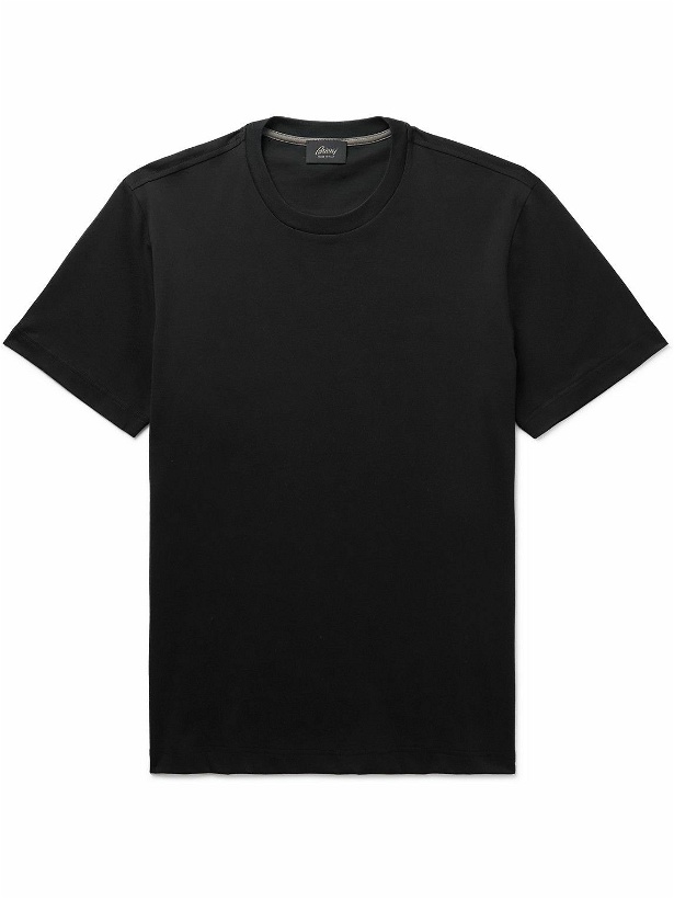Photo: Brioni - Cotton-Jersey T-Shirt - Black