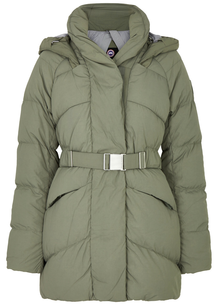 Canada Goose Marlow Belted Quilted Shell Coat Sage