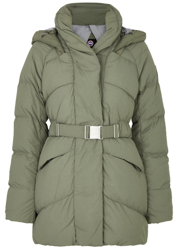 Photo: Canada Goose Marlow Belted Quilted Shell Coat Sage