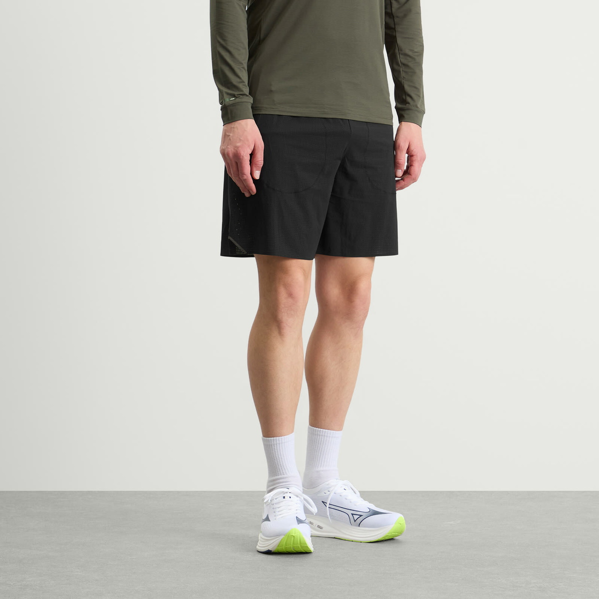 SOAR Men's Long Summer Shorts in Black