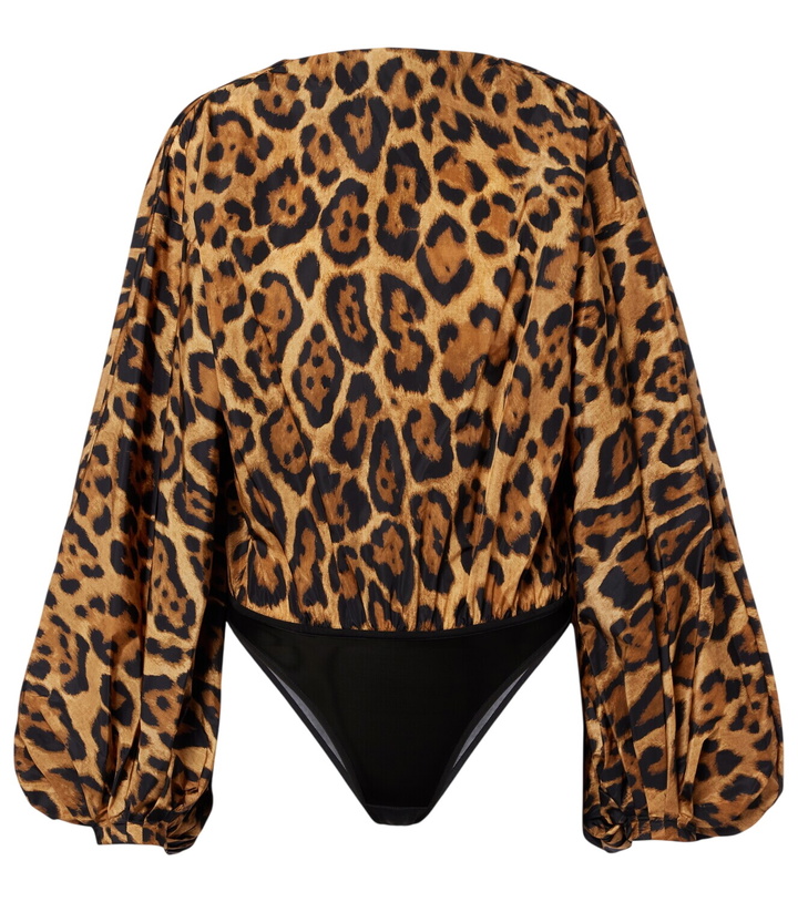 Photo: Alaïa Oversized animal-print bodysuit