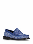 MOSCHINO 20mm Logo Denim Loafers