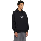 Y-3 Black Terry Liquid Logo Hoodie