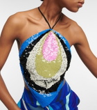 Pucci - Sequined halterneck top