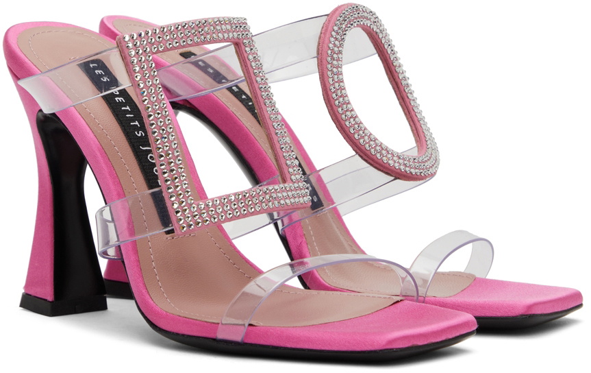 【関税込み】Les Petits Joueurs ピンク Hoya ヒールサンダル Les Petits Joueurs Pink Hoya Heeled Sandals