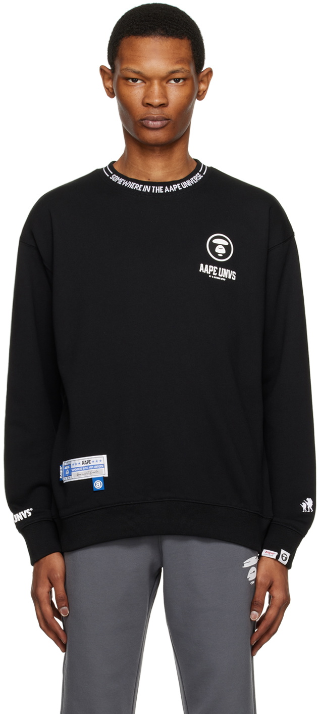 AAPE by A Bathing Ape Black Patch Sweatshirt AAPE by A Bathing Ape