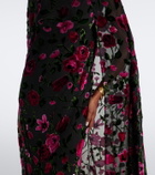 Rodarte Caped floral devoré velvet gown