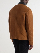 Mr P. - Leather-Trimmed Suede Jacket - Yellow