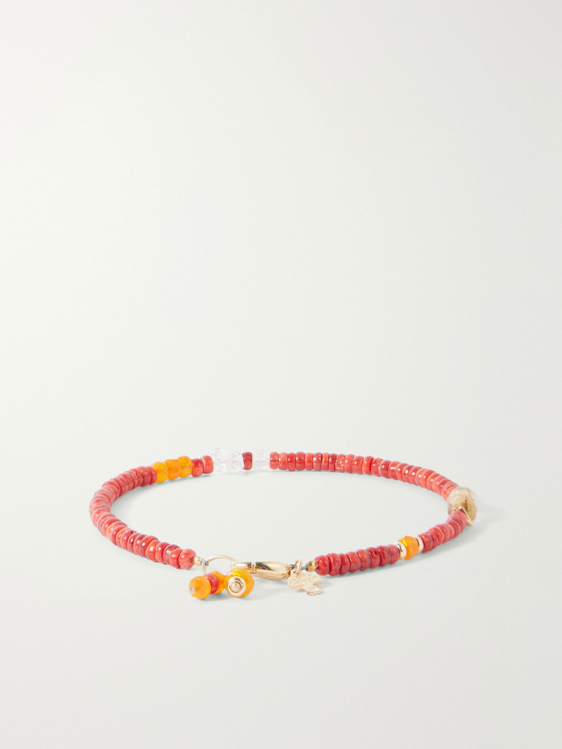 Peyote Bird - Surya 14-Karat Gold Multi-Stone Beaded Bracelet