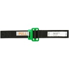Heron Preston Black and Green Logo Tape Belt