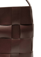 ST. Agni Woven Large Leather Tote - Chocolate - One Size