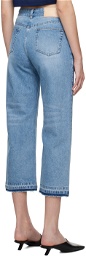 System Blue Raw Edge Jeans