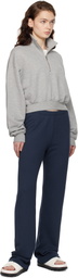 ÉTERNE Navy Straight Leg Sweatpants