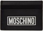 Moschino Black Logo Patch Card Holder