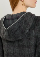 Our Legacy Checked Zip-through Brushed Wool-blend Jumper Dark Brown