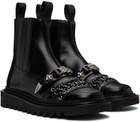 Toga Virilis Black Leather Chelsea Boots