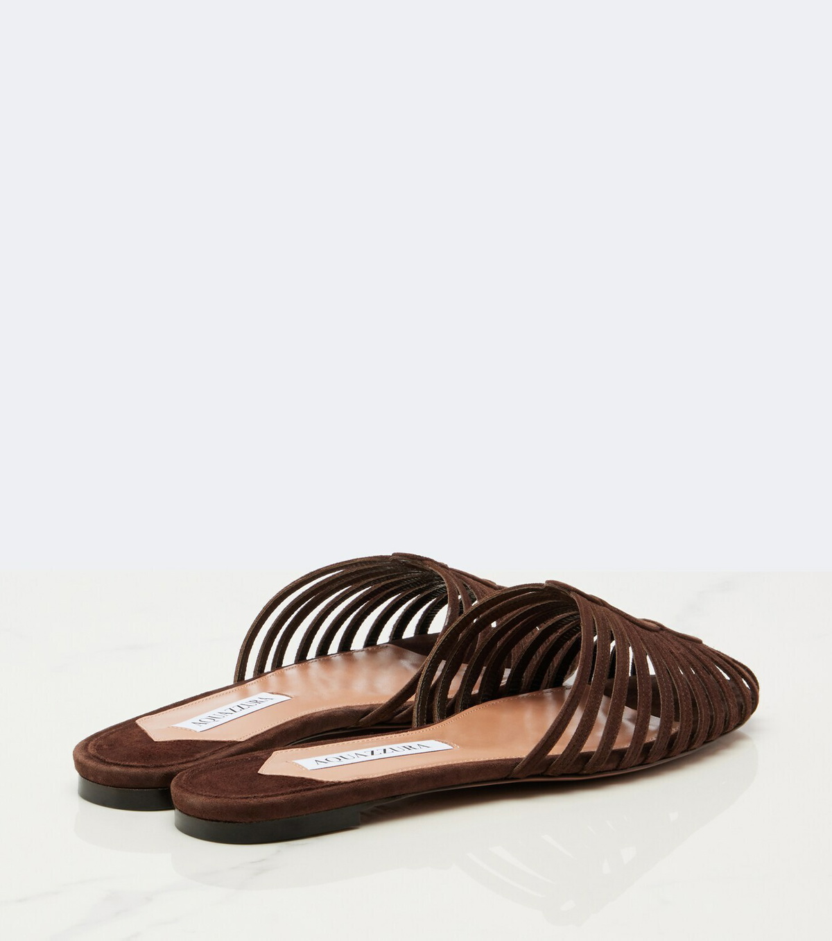 Aquazzura Sweet Surrender suede mules