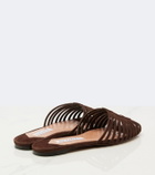 Aquazzura Sweet Surrender suede mules