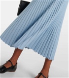 Gabriela Hearst Ribbed-knit silk and cashmere midi dress