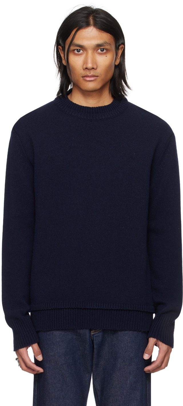 Maison Margiela Navy Patch Sweater Maison Margiela