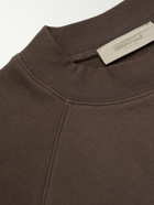 FEAR OF GOD ESSENTIALS - Logo-Appliquéd Cotton-Blend Jersey Sweatshirt - Purple