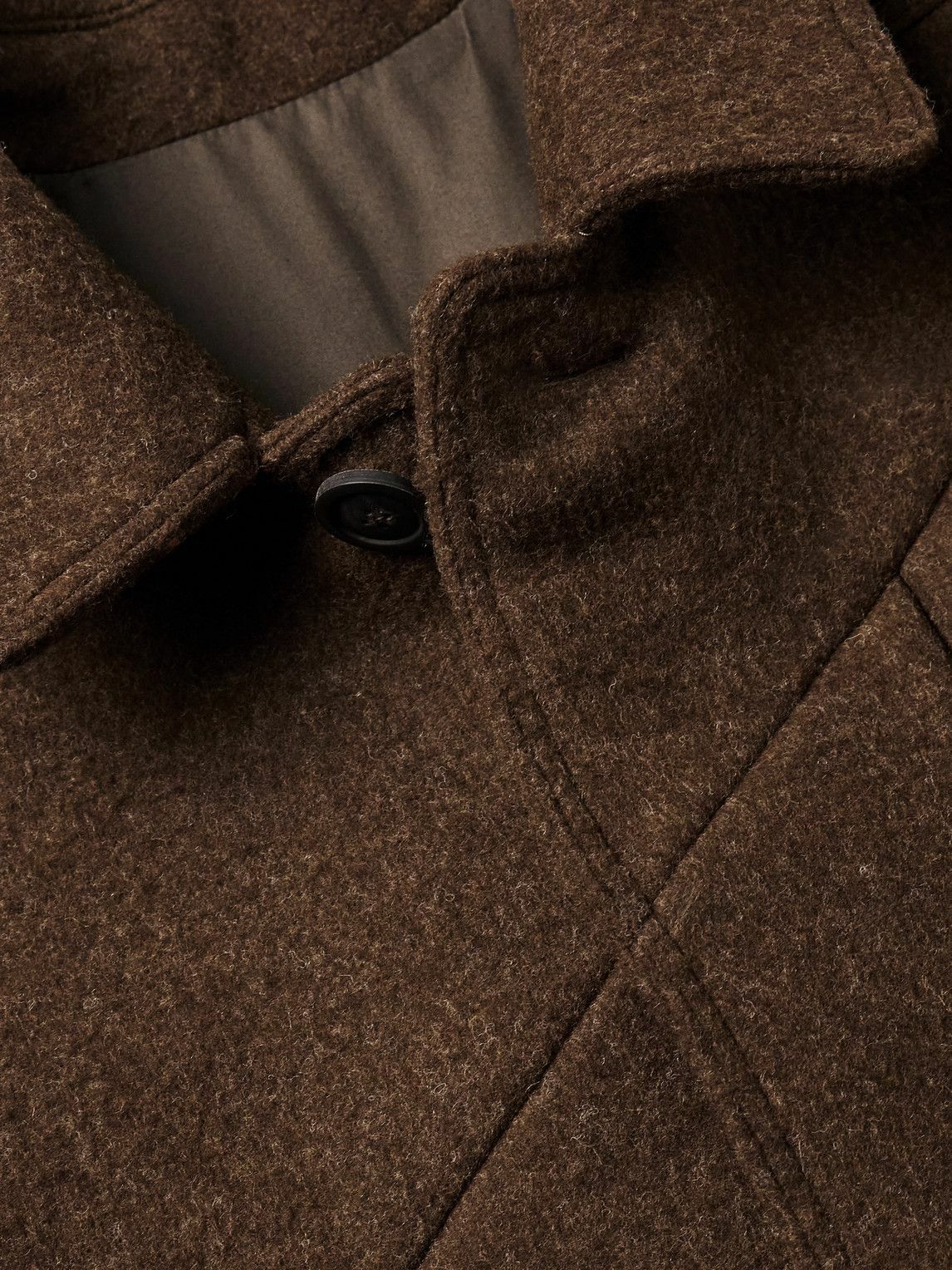 Rick Owens - Bonotto Oversized Melton Wool Coat - Brown Rick