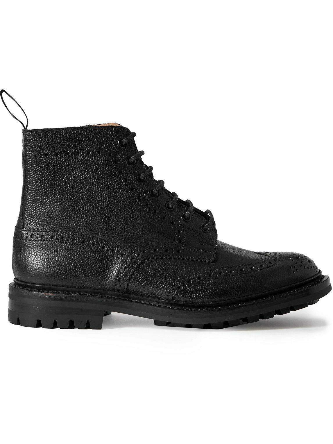 Photo: Tricker's - Stow Leather Brogue Boots - Black