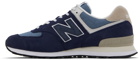 New Balance Navy 574 Sneakers