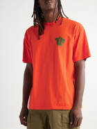 Throwing Fits - Logo-Print Cotton-Jersey T-Shirt - Orange