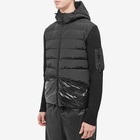 Moncler Men's Genius Knitted Down Jacket in Black