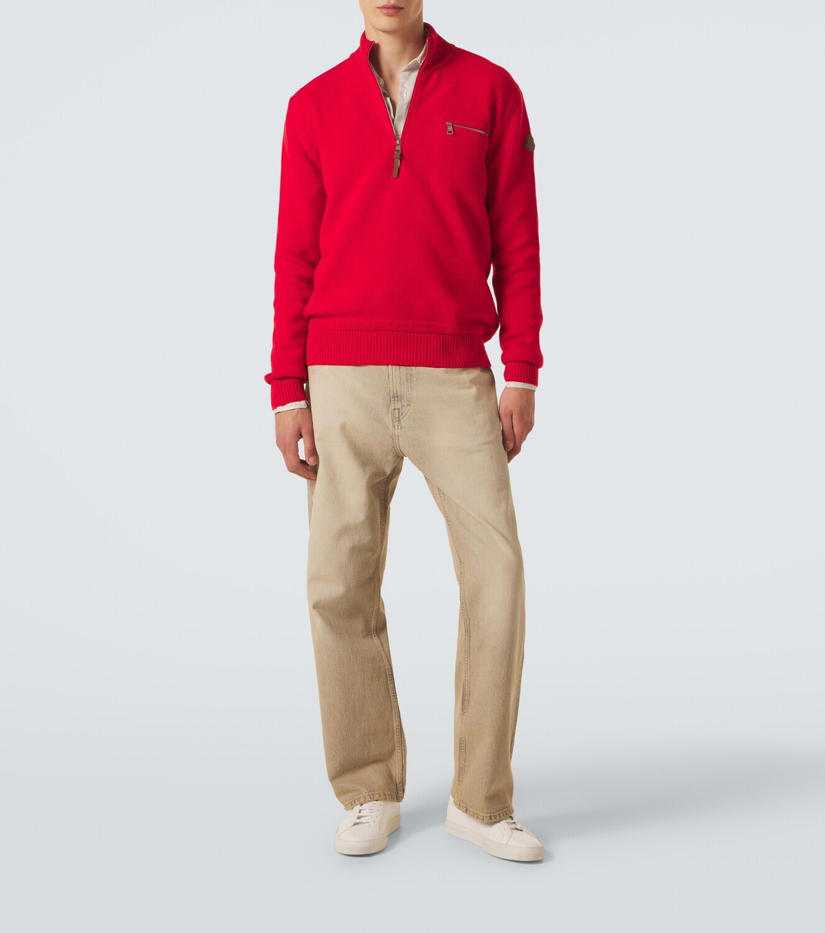 Moncler Wool and cashmere half-zip sweater