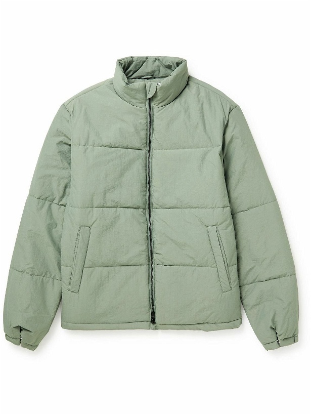 Photo: Onia - Padded Quilted Nylon and Cotton-Blend Poplin Jacket - Green