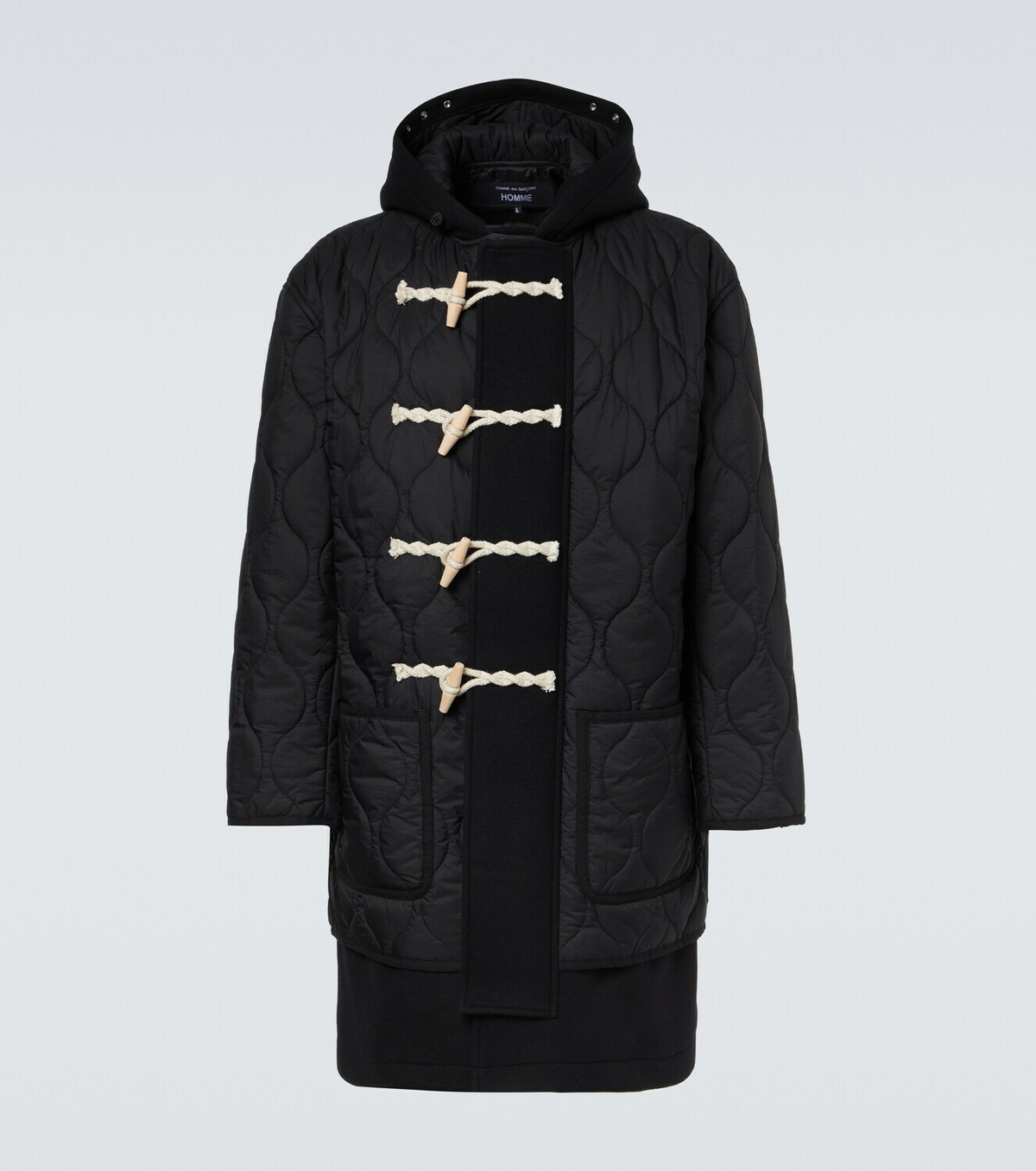Comme des Garçons Homme Quilted wool duffel coat