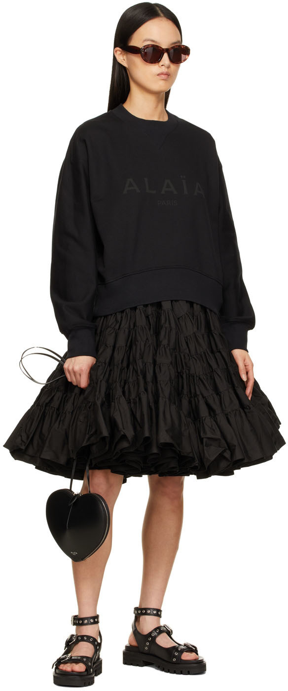 ALAÏA Black Logo Sweatshirt