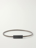 Le Gramme - 7g Brushed Sterling Silver and Ceramic Cable Bracelet - Black